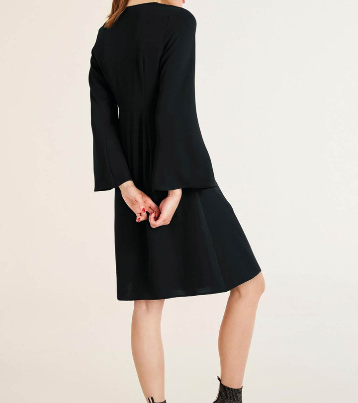 Rick Cardona Damen Designer-Wickelkleid, schwarz