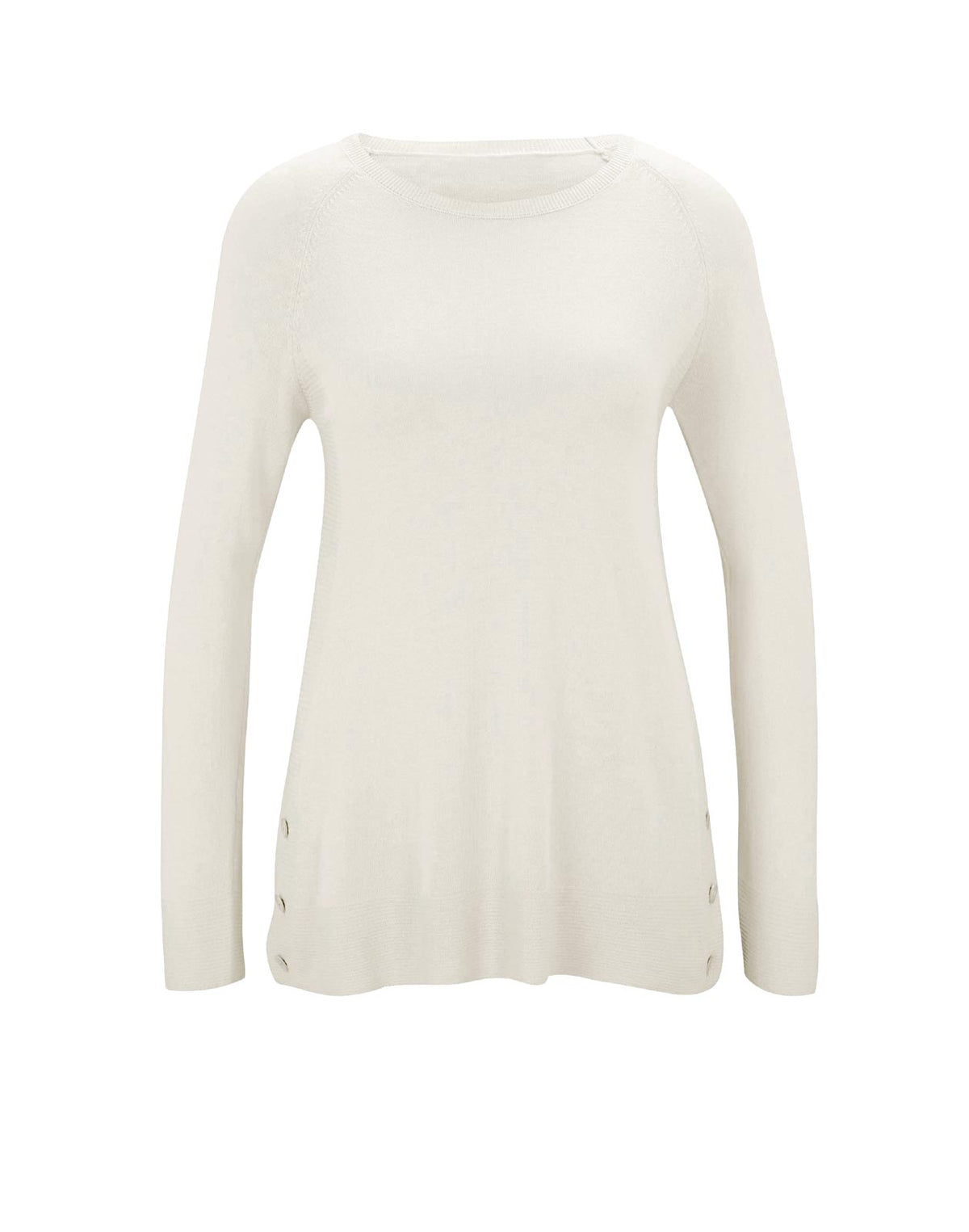 LINEA TESINI Damen Designer-Pullover mit Kaschmir, ecru