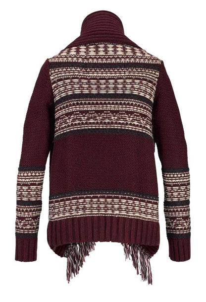 Superdry Damen Marken-Cardigan, bordeaux-bunt