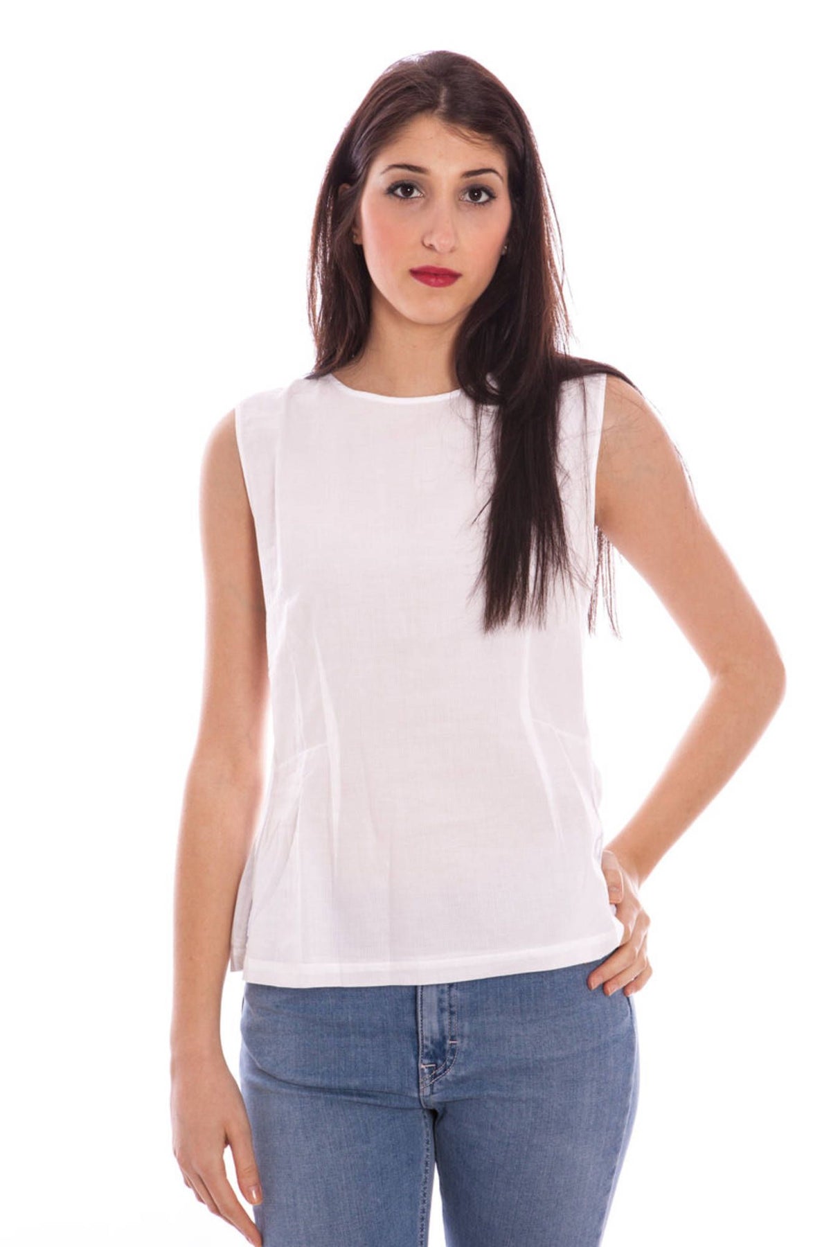 GANT Damen Top T-Shirt Shirt Oberteil mit Rundhalsausschnitt, ärmellos