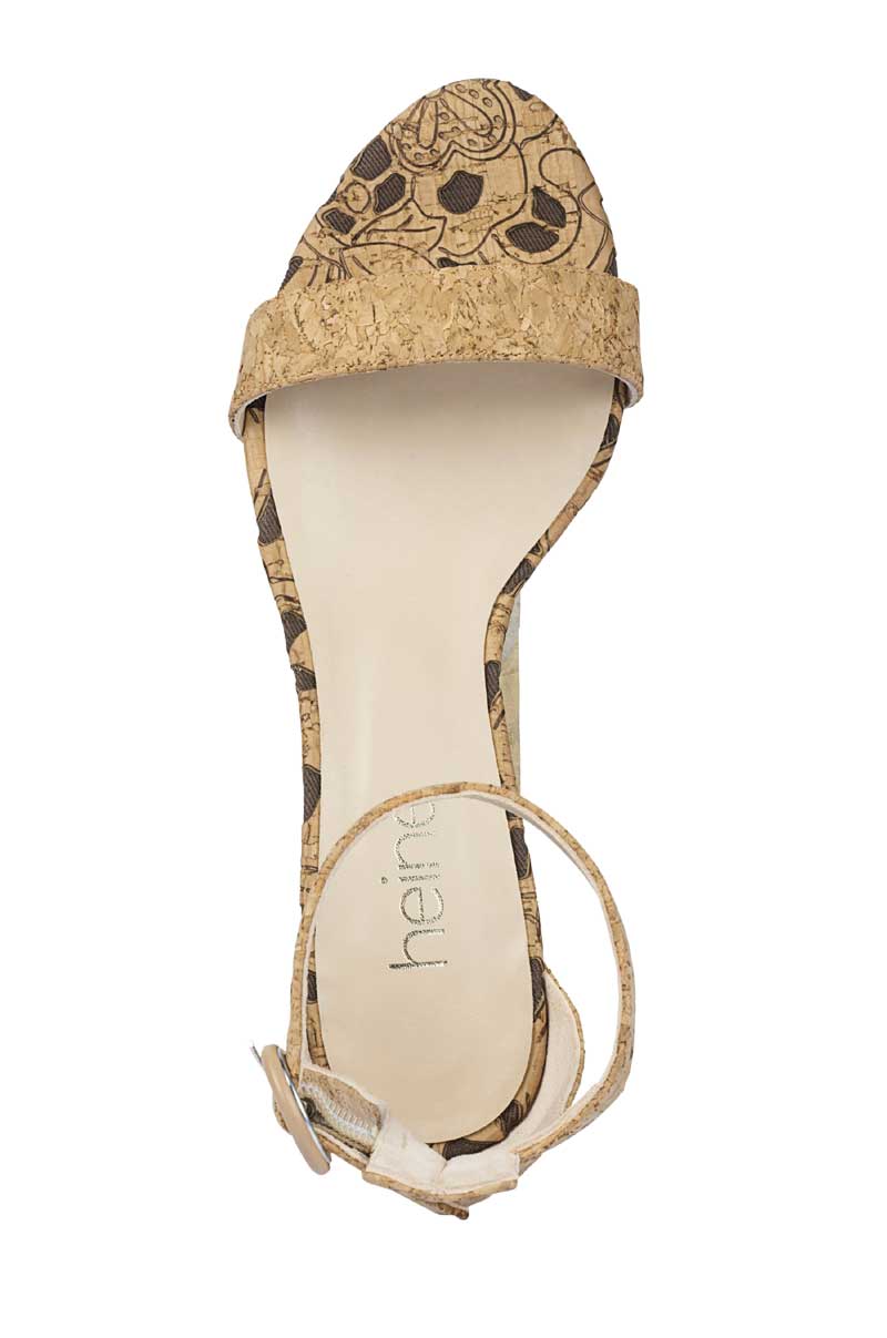 Heine Damen Fesselriemchen-Sandalette, beige
