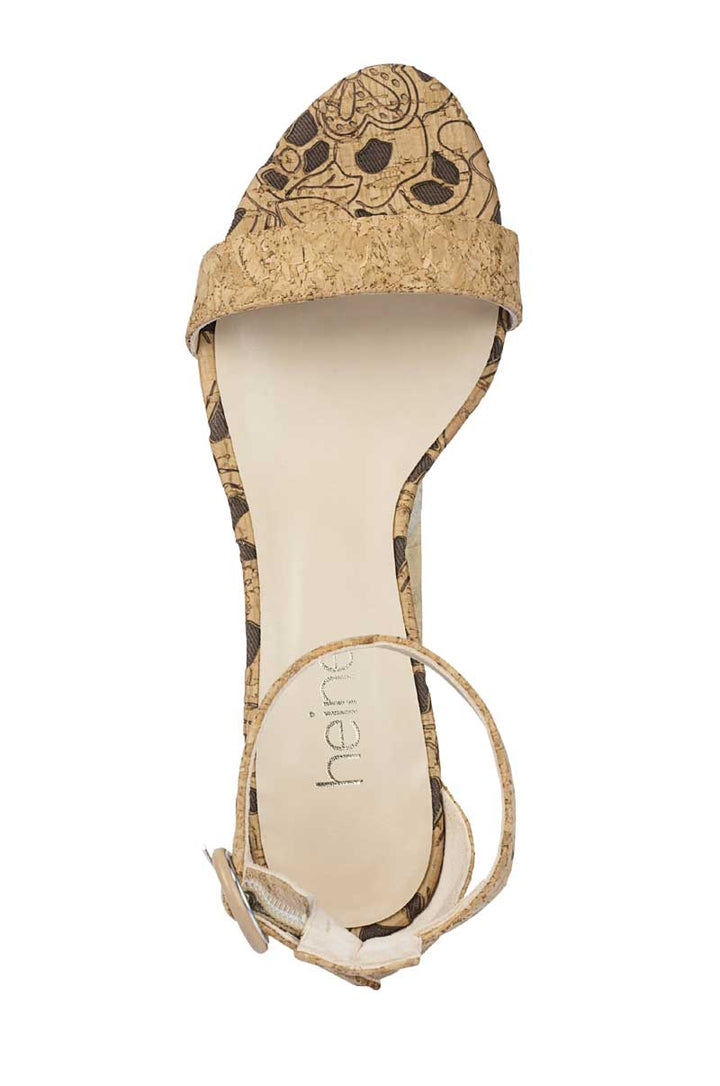 Heine Damen Fesselriemchen-Sandalette, beige