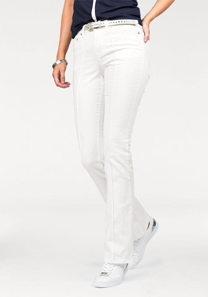 Bruno Banani Damen Designer-Jeans, weiß