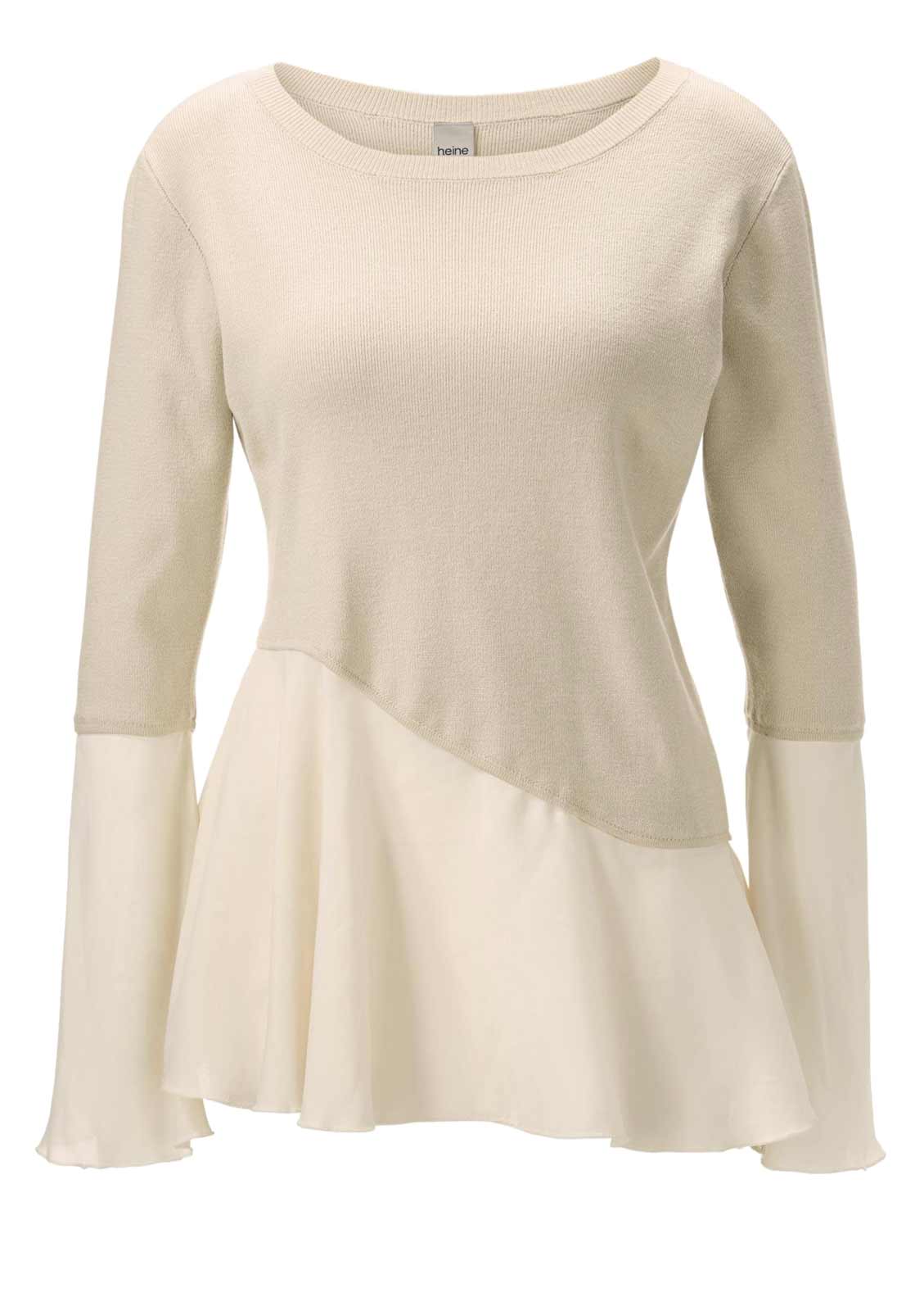 Heine Damen 2-in-1-Pullover, beige