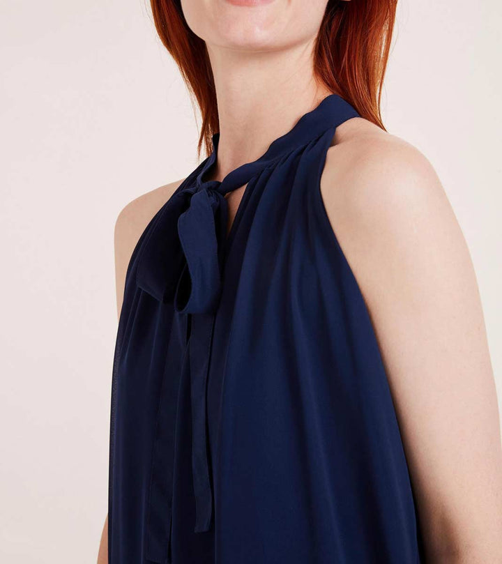 Heine Damen Chiffonbluse, marine
