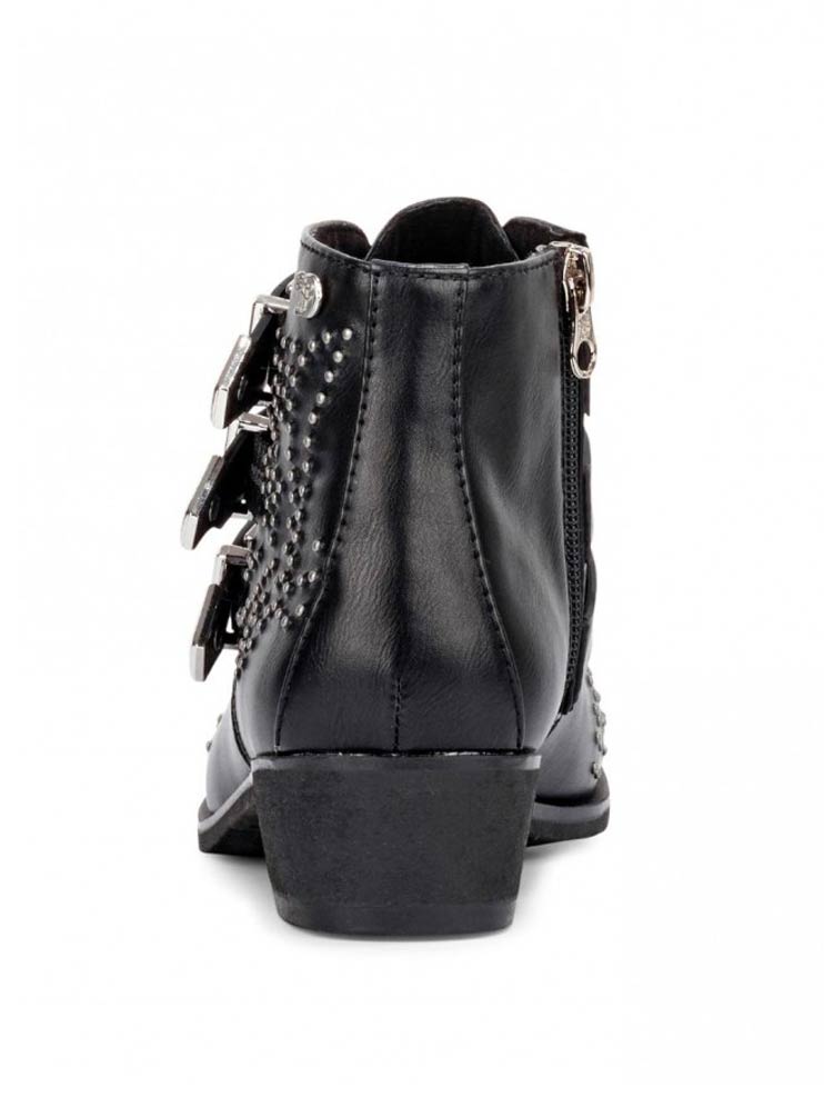 Tom Tailor Denim Damen Marken-Stiefelette mit Nieten, schwarz