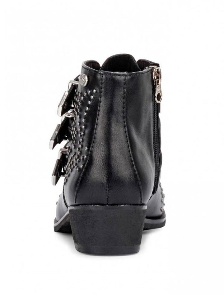 Tom Tailor Denim Damen Marken-Stiefelette mit Nieten, schwarz
