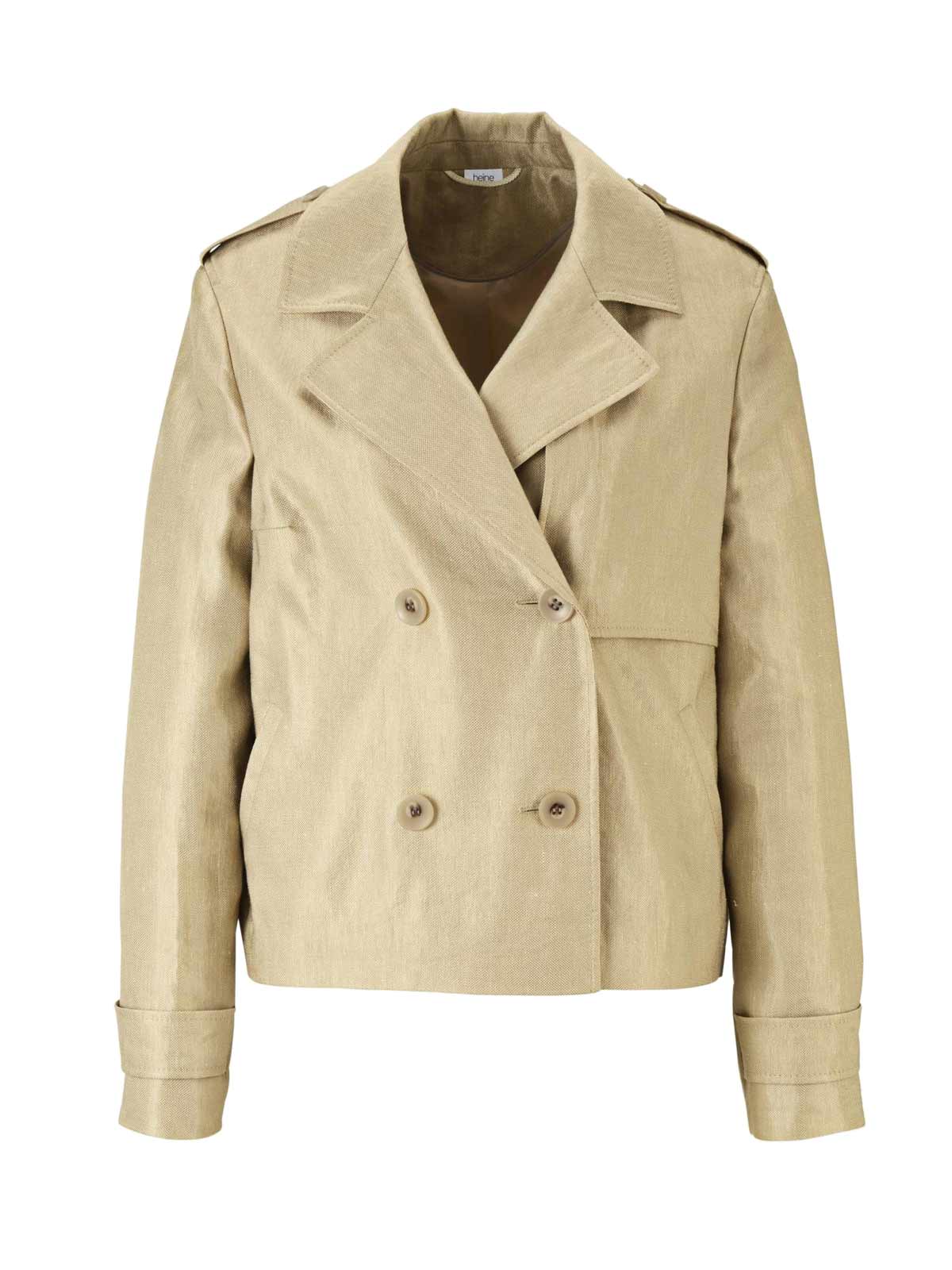 Heine Damen Leinen-Kurzjacke, sand-gold