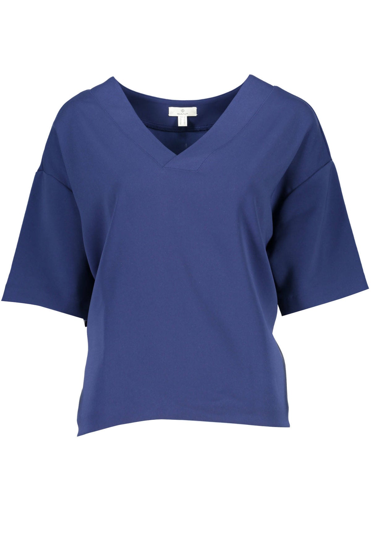 Gant Damen T-Shirt Sweatshirt mit V-Ausschnitt, kurzarm