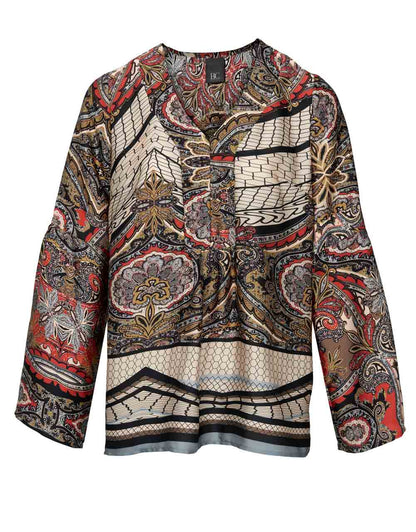 Heine Damen Satinbluse, bunt