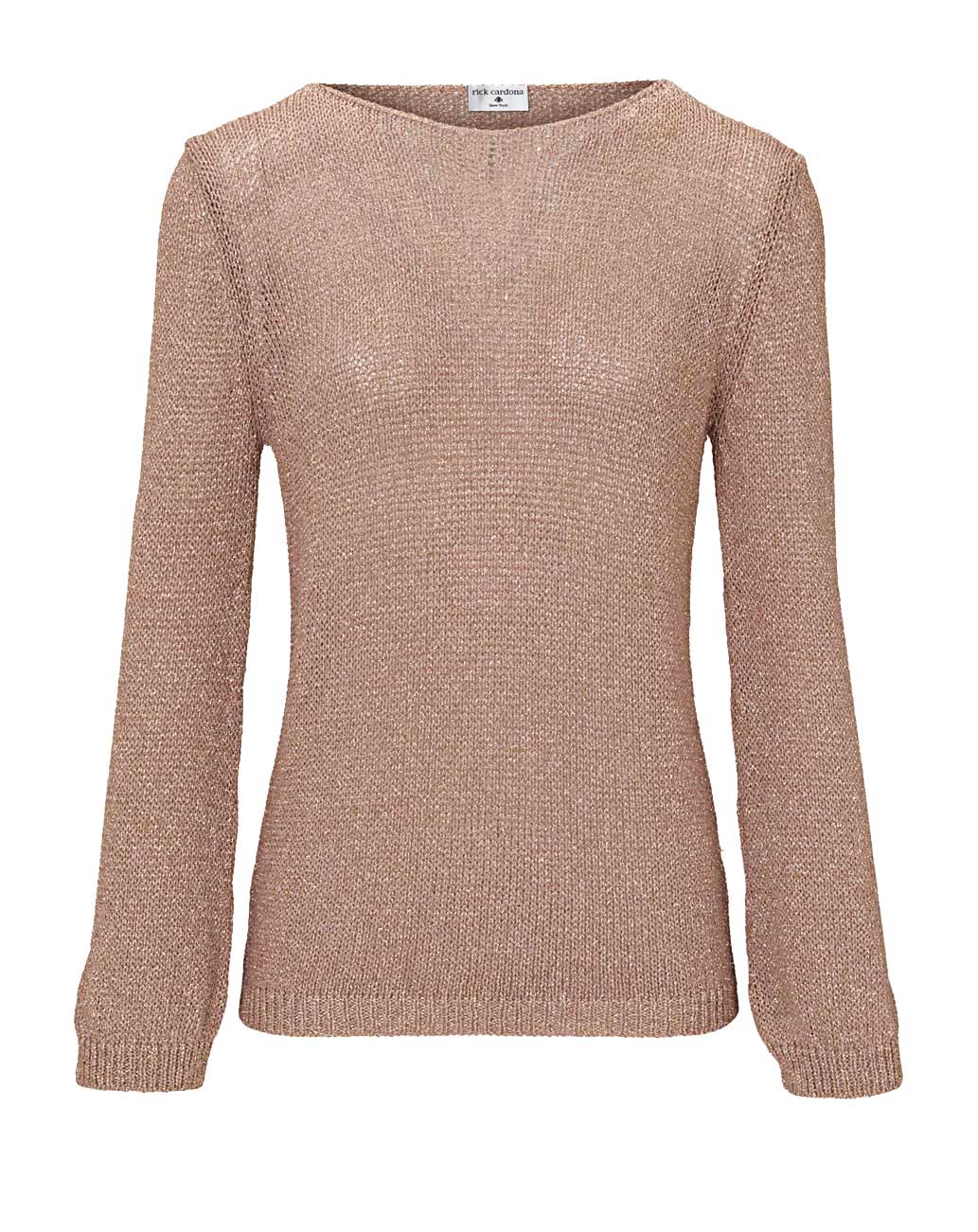 Rick Cardona Damen Designer-Pullover, rosenholz