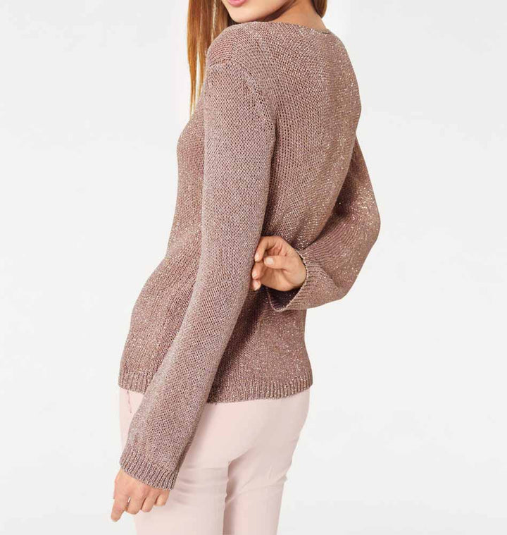 Rick Cardona Damen Designer-Pullover, rosenholz