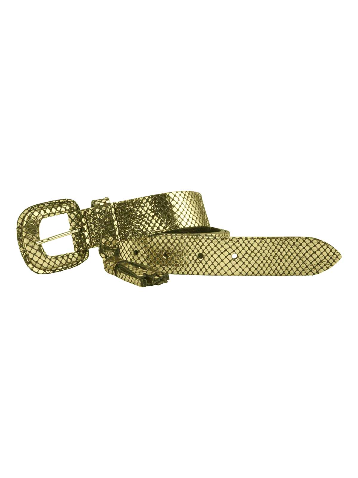 HEINE Damen Ledergürtel, goldfarben