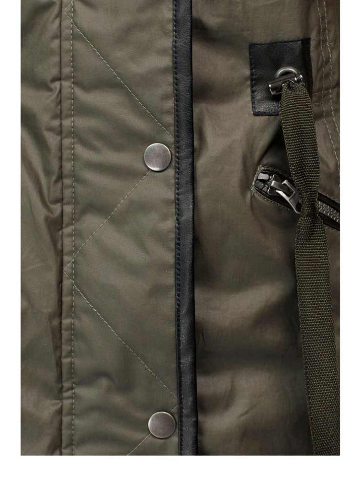 Tamaris Damen Marken-Parka mit Webpelz, khaki