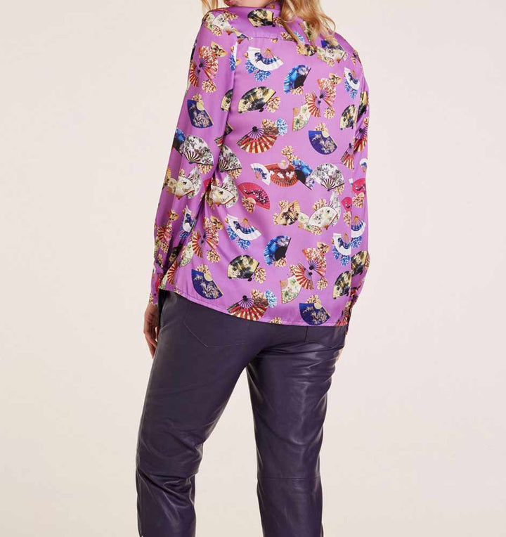 Heine Damen Satinbluse, bunt