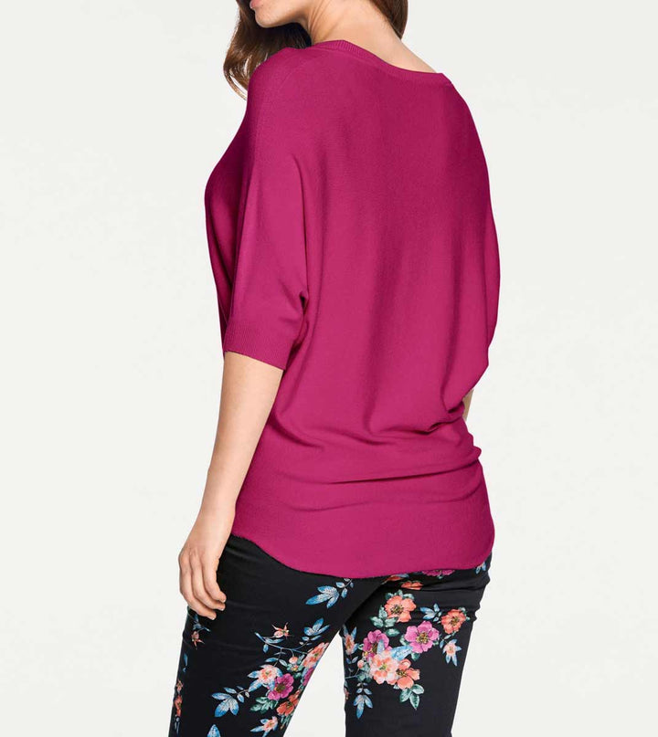Ashley Brooke Damen Designer-Feinstrickpullover, pink
