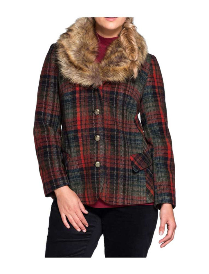 Joe Browns Damen Marken-Kurzjacke mit Webpelz, bunt