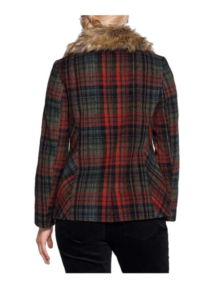 Joe Browns Damen Marken-Kurzjacke mit Webpelz, bunt