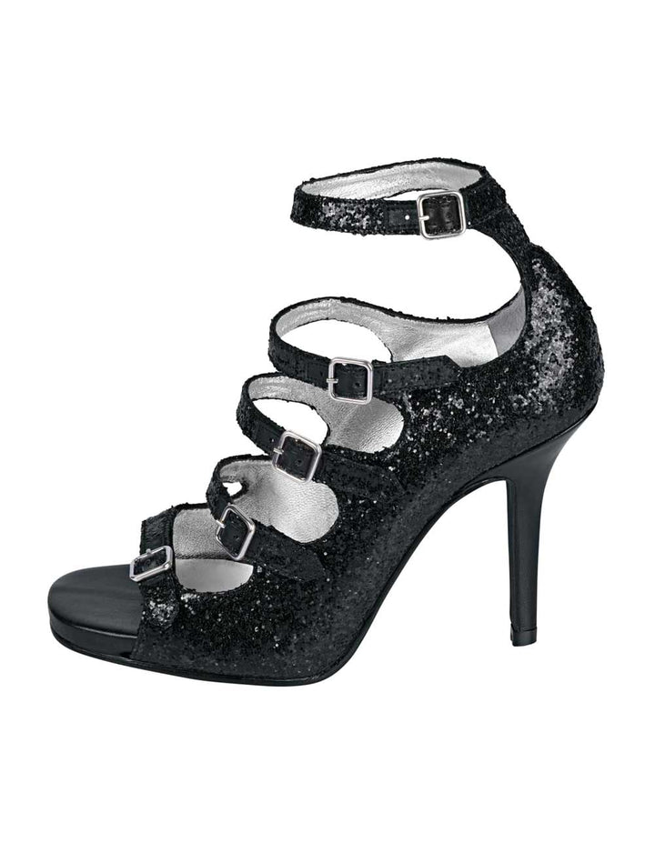 Heine Damen Abend-Sandalette, schwarz