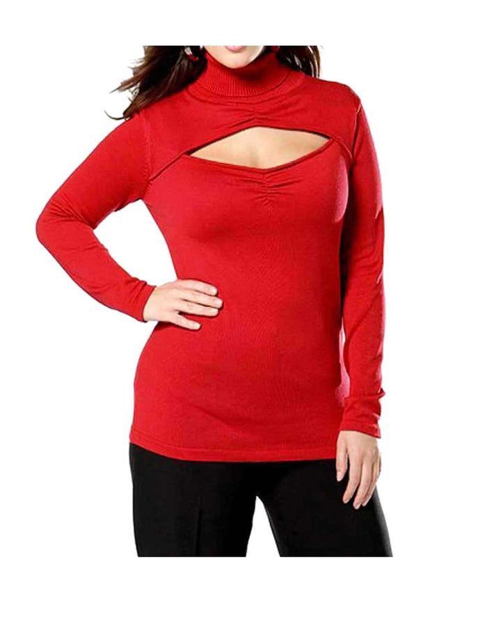Buffalo Damen Marken-Dekolletépullover, rot