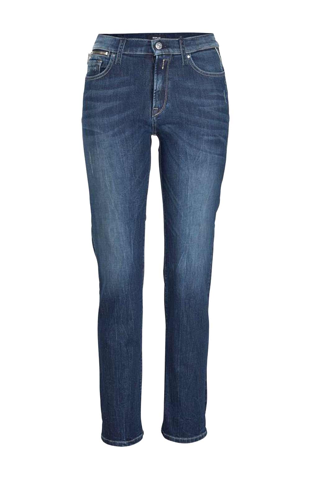 Replay Damen Marken-Jeans "JODEY", dark indigo, 32 inch