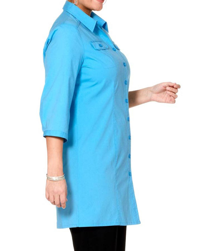 Sheego Damen Blusenkleid, türkis
