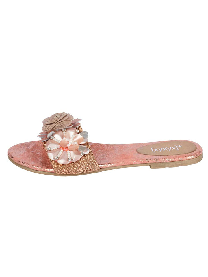 Xyxyx Damen Marken-Pantolette, rosé-taupe