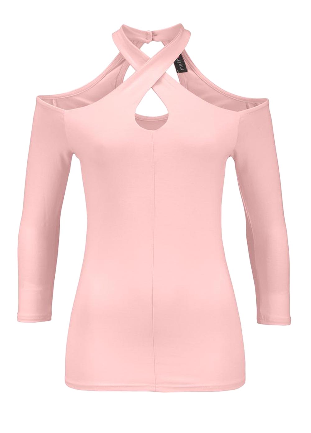 Melrose Damen Cut-Out-Shirt, rosé
