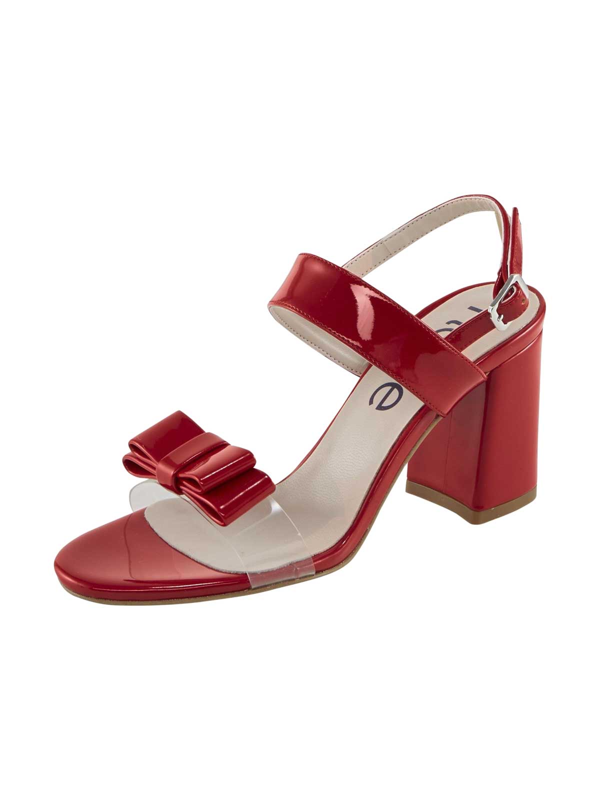 HEINE Damen Lack-Sandalette, rot