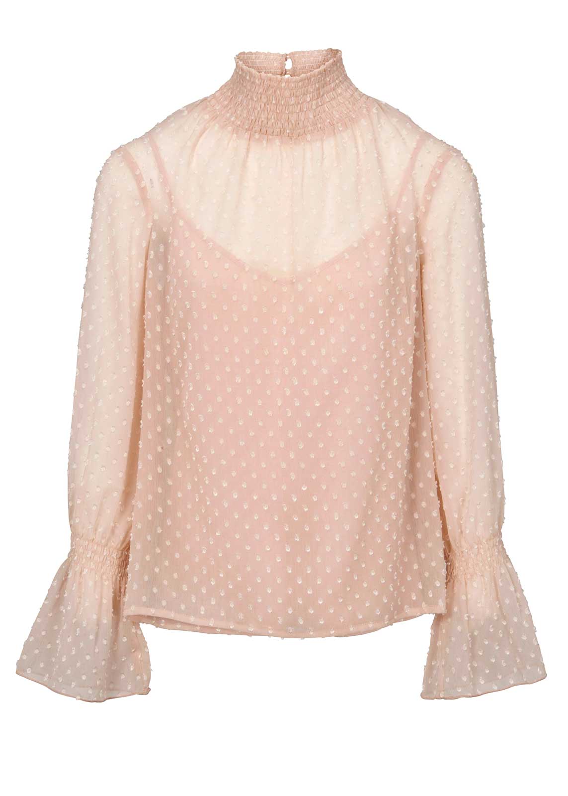 Ashley Brooke Damen Designer-Chiffonbluse+Top, rosé