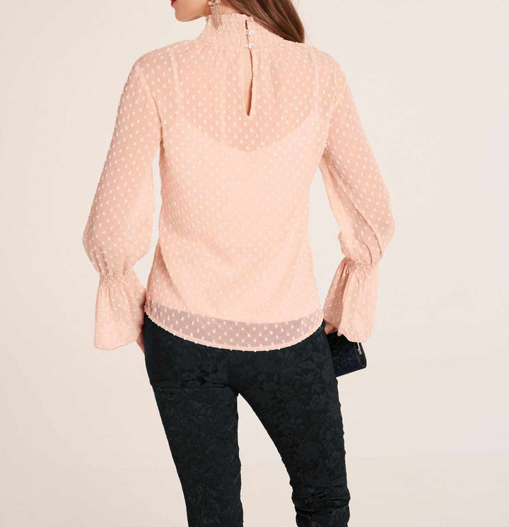 Ashley Brooke Damen Designer-Chiffonbluse+Top, rosé