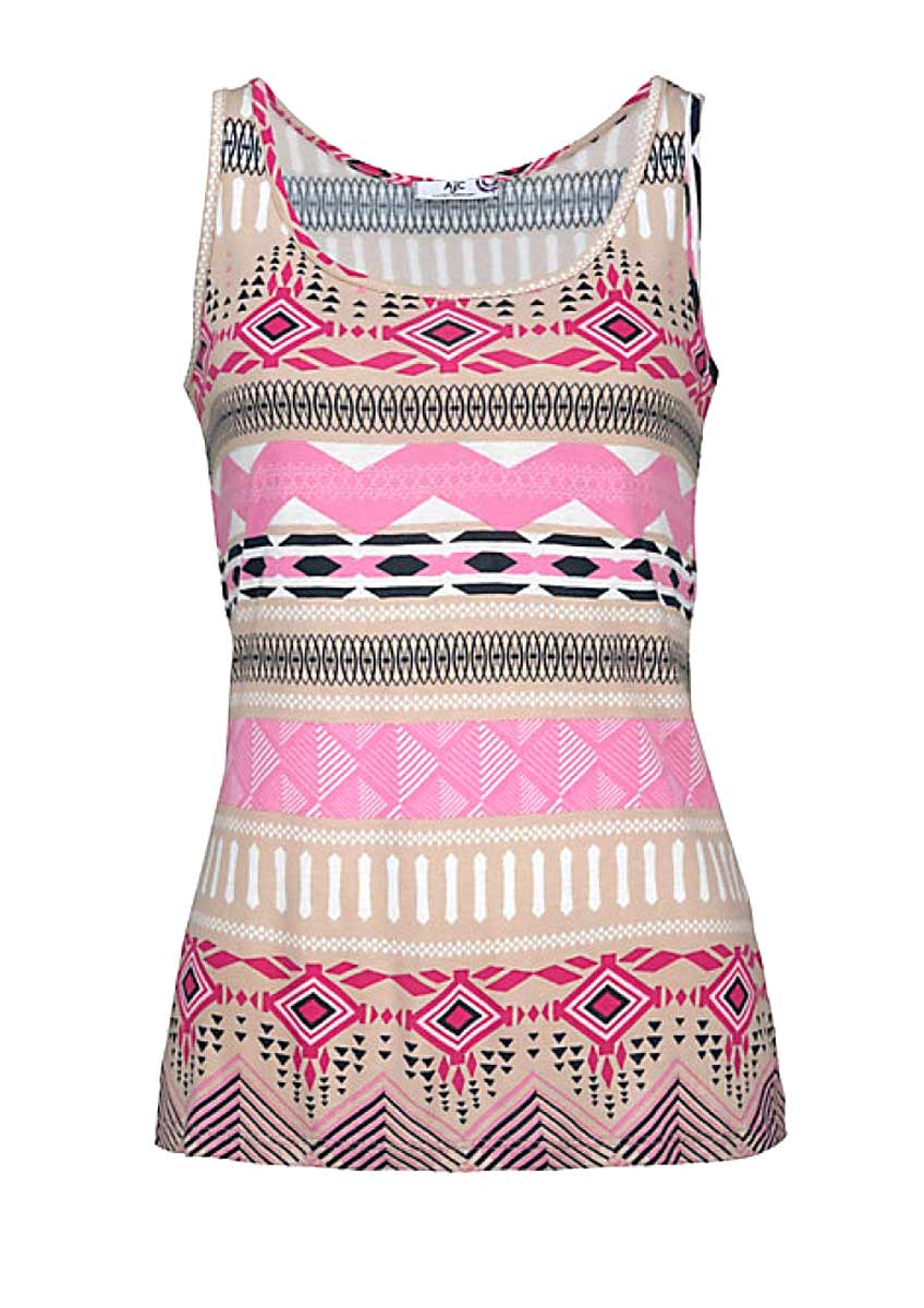 Ajc Damen Top-2er-Set, bunt-weiß