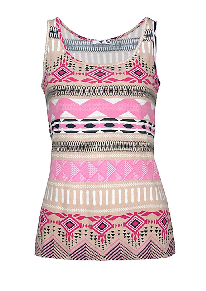Ajc Damen Top-2er-Set, bunt-weiß