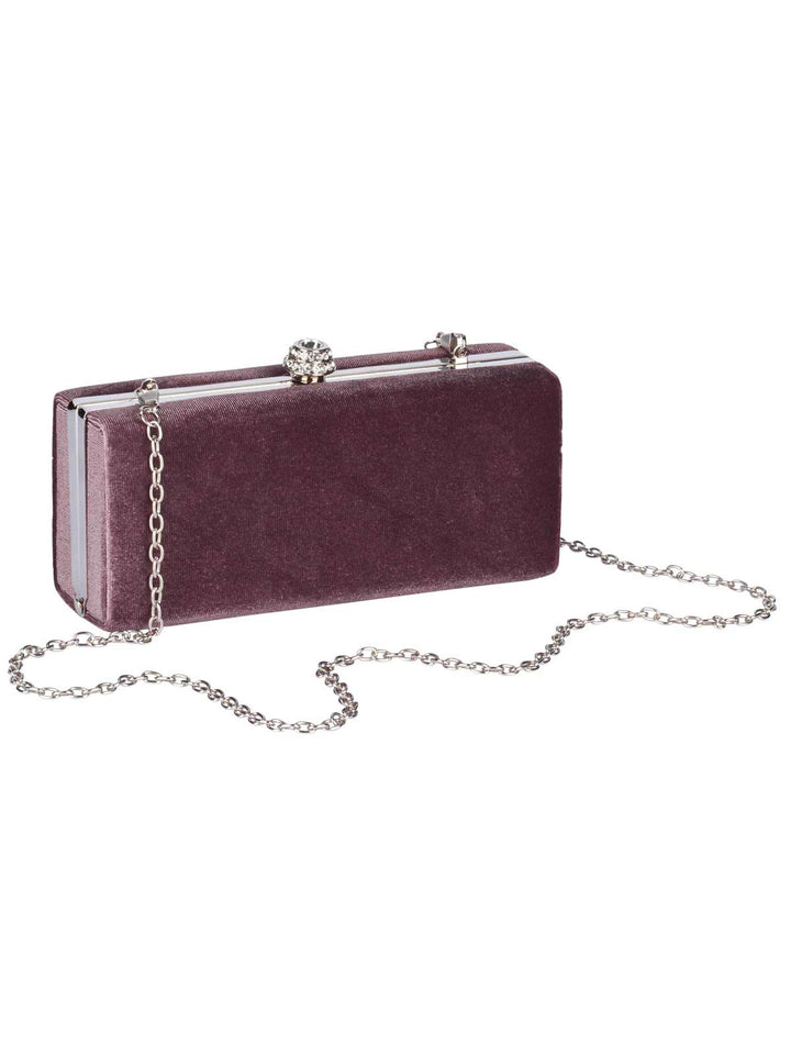 Heine Damen Samt-Clutch, altrosa