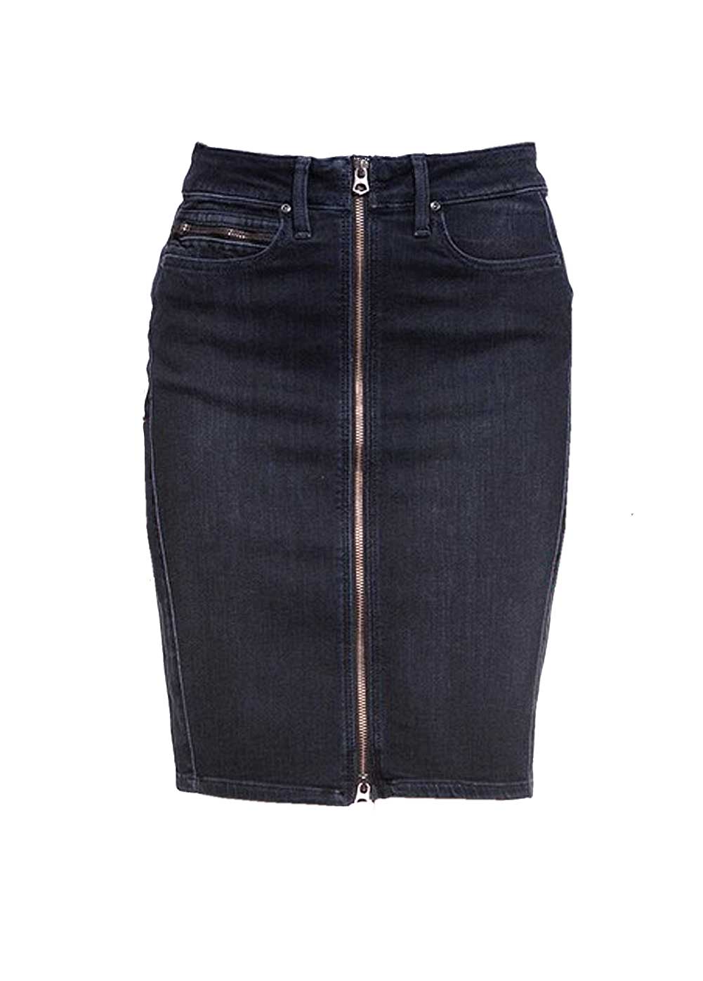 LEE Damen Marken-Jeansrock mit Reißverschluss, dark-blue