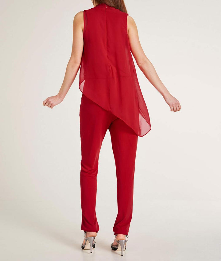 Heine Damen Overall mit Chiffon, rot