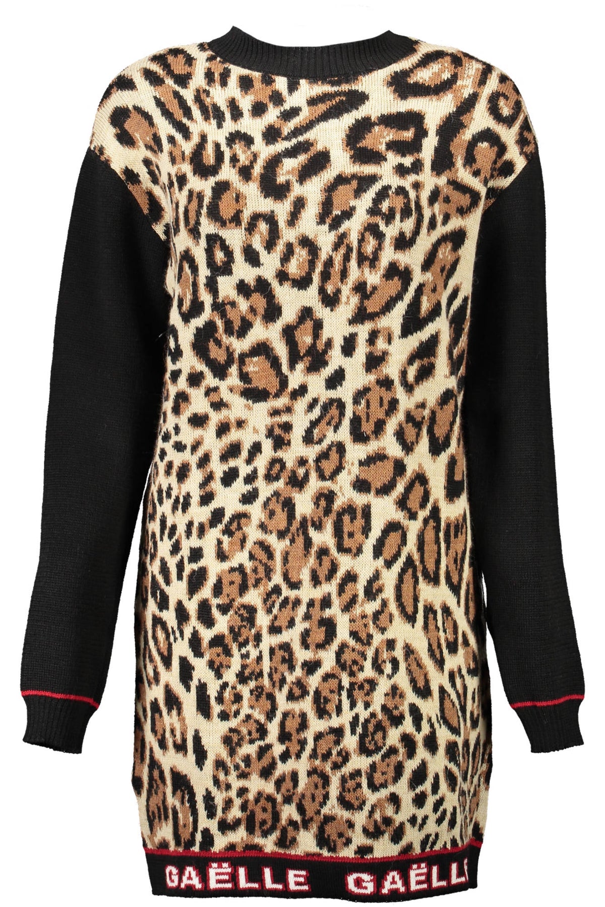 GAELLE PARIS Damen Kleid Businesskleid Freizeitkleid mit Rundhalsausschnitt, langärmlig