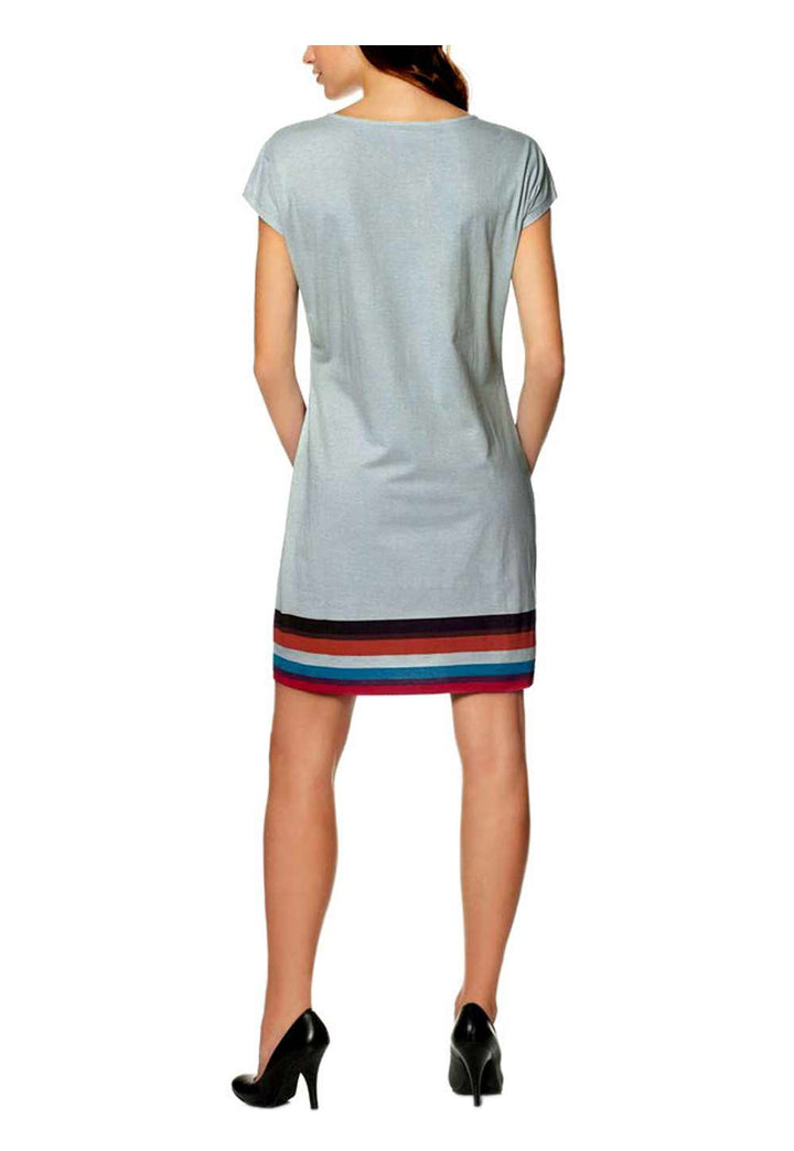 Native Damen Jerseykleid, grau-bunt