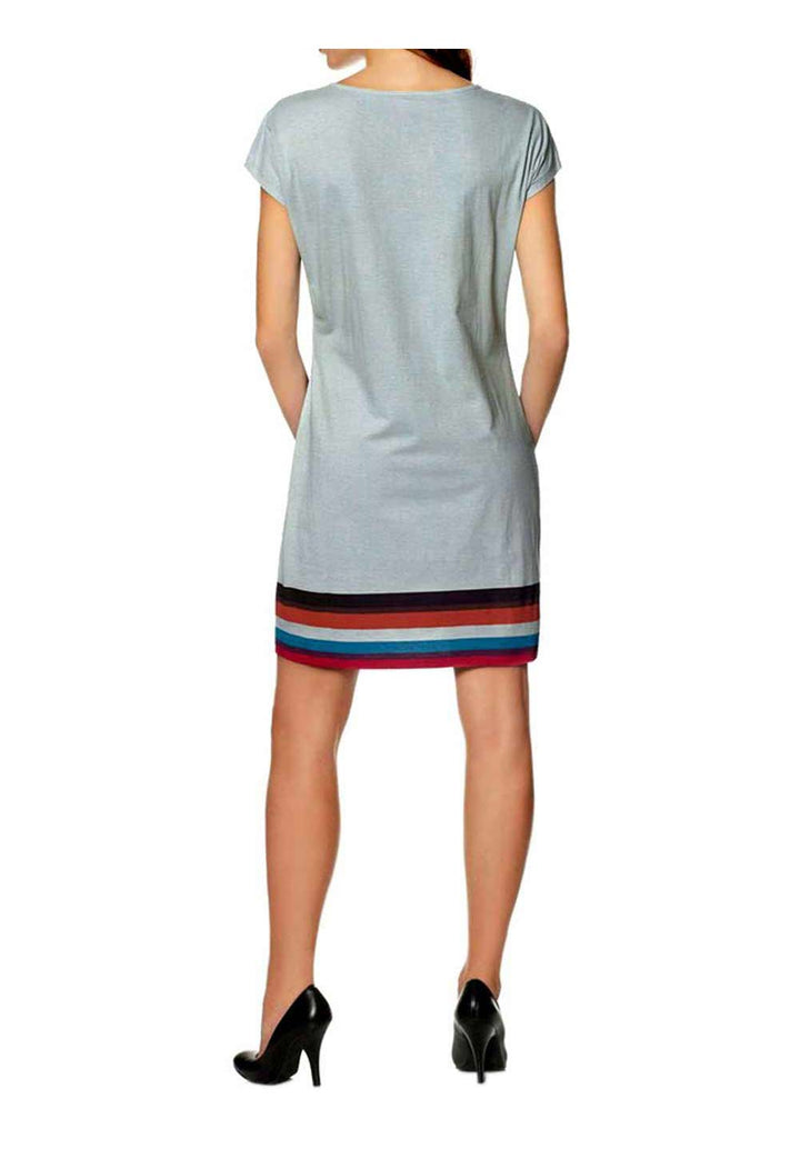 Native Damen Jerseykleid, grau-bunt