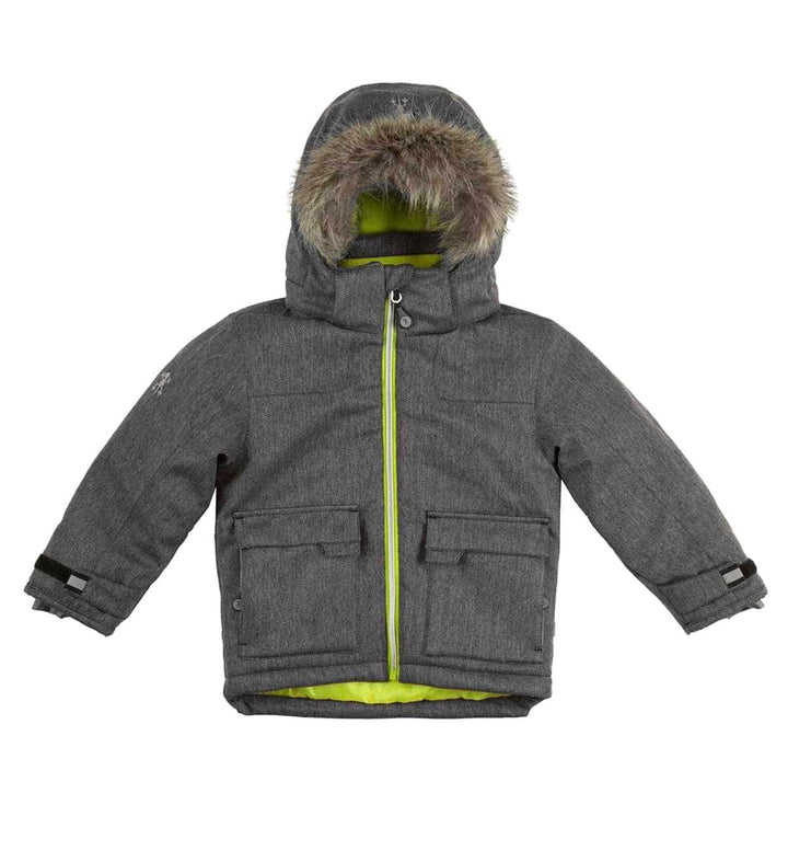 Xs Exes Marken-Kinder-Jacke, grau-limone