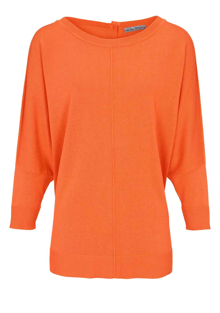 Ashley Brooke Damen Designer-Oversizedpullover, orange