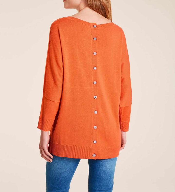 Ashley Brooke Damen Designer-Oversizedpullover, orange