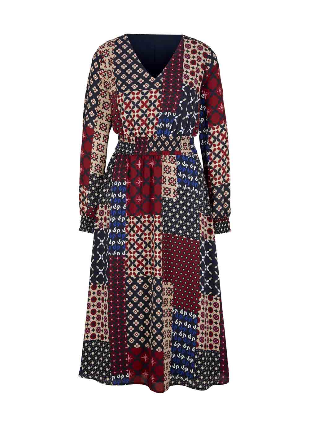 LINEA TESINI Damen Designer-Druckkleid, bunt