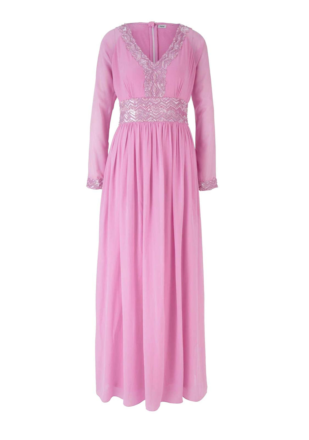 Heine Damen Abendkleid mit Pailletten, pink