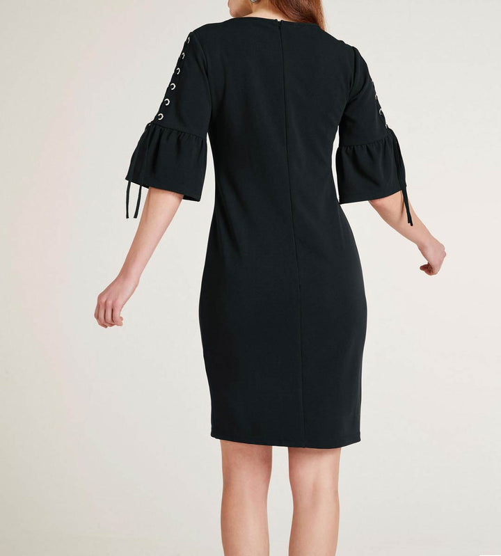 Ashley Brooke Damen Designer-Kleid mit Schnürung, schwarz