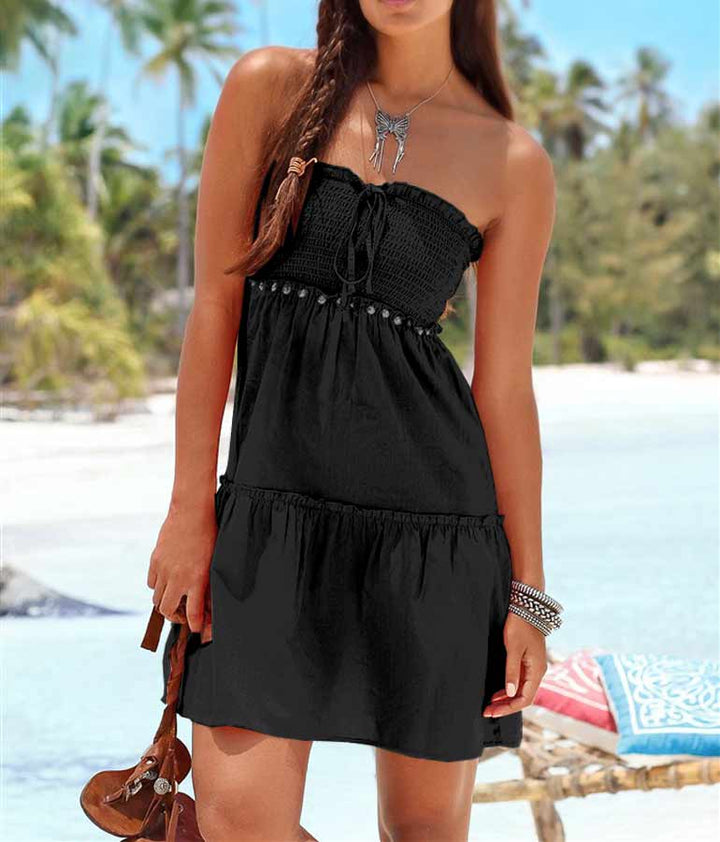 Beach Time Damen Strandkleid, schwarz