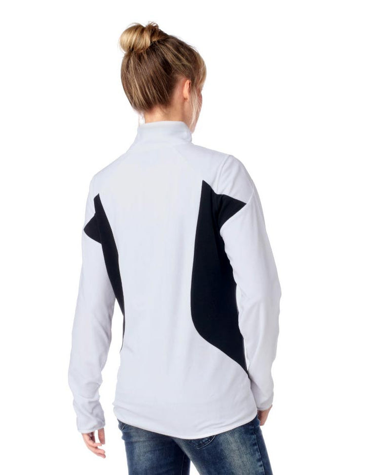 Killtec Marken-Fleeceshirt, weiß-schwarz