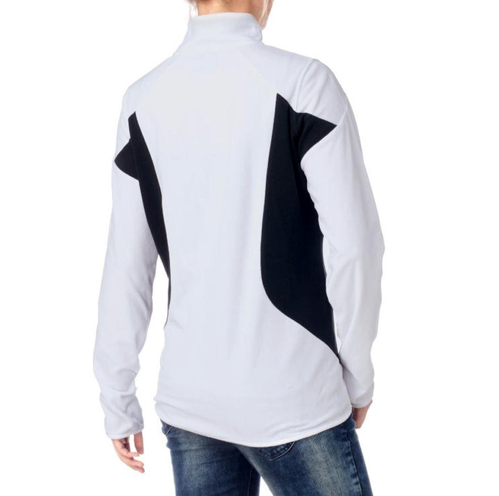 Killtec Marken-Fleeceshirt, weiß-schwarz