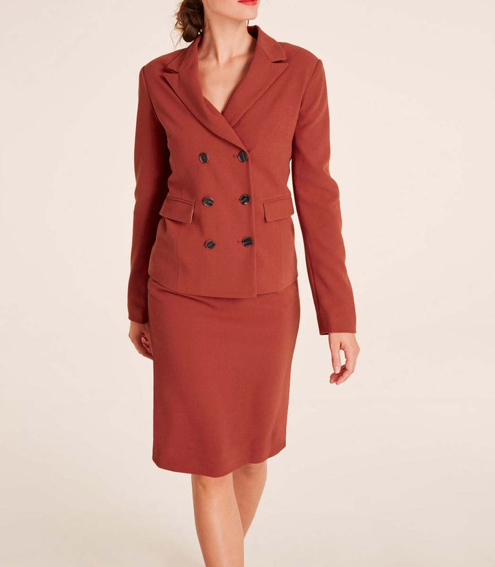 Ashley Brooke Damen Designer-Blazer, rostbraun