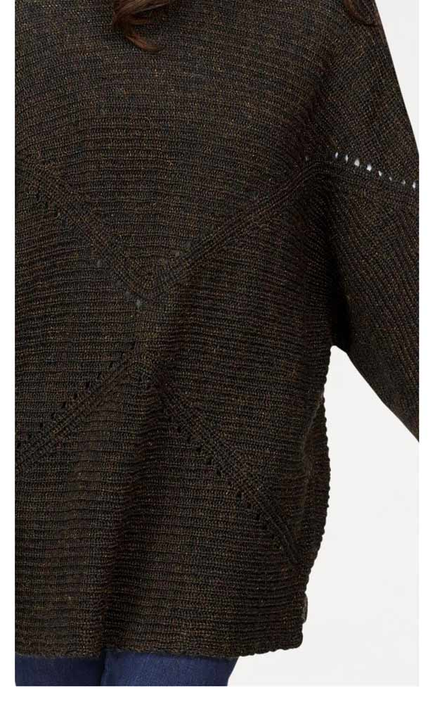 Vivance Collection Damen Damen-Oversize-Pullover, marine-gold